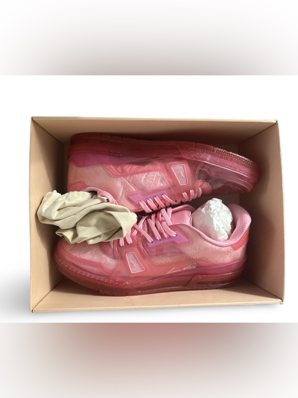 Virgil Abloh x Louis Vuitton pink sneakers. New. Size uk12 us13 - Picture 4 of 9